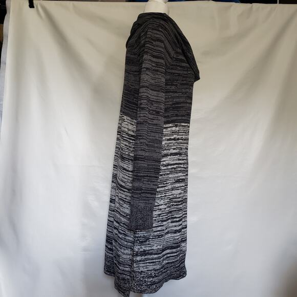 Express Sweater Womens Dress Sz M Preppy Marled Fall Cozy Cowl Neck Hombre Gray - Picture 3 of 13